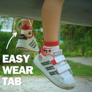 Antislip Toddler Socks Easy Wear Tab Police Sbs Bus sock Magnolia Vroom Vroom Sock TheGingerbreadPan