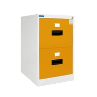 ตู้เอกเก็บสารเหล็ก 2 ลิ้นชัก สีขาวสลับส้ม SMARTFORM FC-