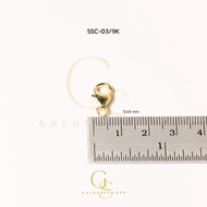 ตะขอก้ามกุ้ง ตะขอทอง 9K นำเข้าจากอิตาลี ตะขอทองแท้ 9K Italy