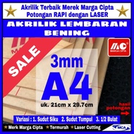 Akrilik Lembaran M A4 Akrilik Bening Marga Cipta Acrylic