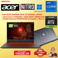 #AN149 USED ACER SHADOW SH16-72 Gaming Laptop intel Core i7-14650HX 16GB 1TB SSD 16" 2K Nvidia RTX40