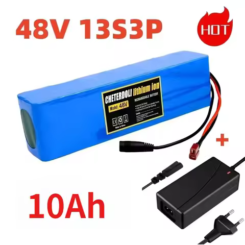 High quality 48V 10Ah Rechargeable Lithium ion Battery Pack 13S3P for 250W 350W 500W Bike Scooter wi