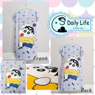 Crayon Shin-chan Women Pajamas_Ladies Sleepwear_Cartoon Pyjamas_Perempuan Baju Tidur_Plus Size Pajam