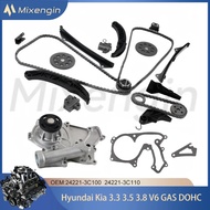 Engine Parts Timing Chain Kit With Water Pump For 06-13 3.3 3.5 3.8 V6 GAS G6DA G6DB G6DC Hyundai Az