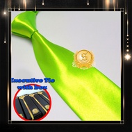 STABILO HIJAU Highlighter green tie, large width 4 inches or 9 to 10 cm, adult plain shiny, sse trad