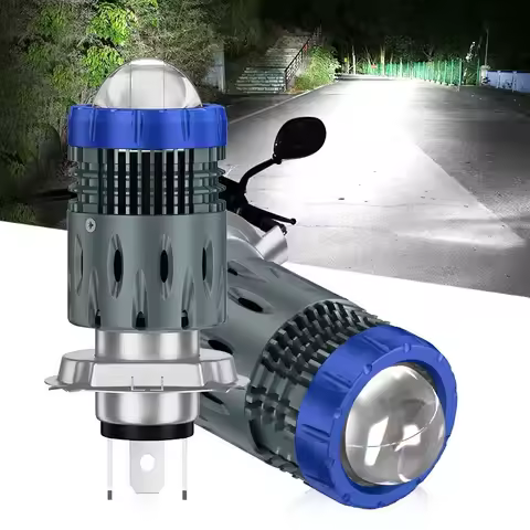 New Quality 1 Pcs H6 H4 LED Motorcycle Headlight H6 BA20D Led CSP Lens White Yellow Hi Lo Beam Motor