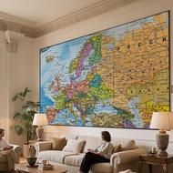 Tourism/Educational Tool,Russian Map-Europe Map-Political Distribution Map,Wall Art Posters,Decorati