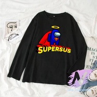 AMONG US SUPERMAN T-SHIRT LONG-SLEEVED CHILDREN'S T-SHIRT AMONG