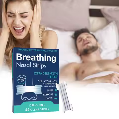 Breathe Right Nasal Strips Drug-Free Snoring Solution&Instant Nasal Congestion Extra Strength Sport 