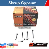 CAMEL Screws Gypsum Screws 6 x 1" | 6 x 1 1/4" | 6 x 1 1/2" | 6 x 2" | 8 x 3" | Gypsum Scrub | Drywa