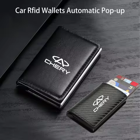Car Rfid Wallets Automatic Pop-up Bank Credit Cardholder Case For Chery Tiggo 5 2 3 7 8 PRO 5X 3X QQ