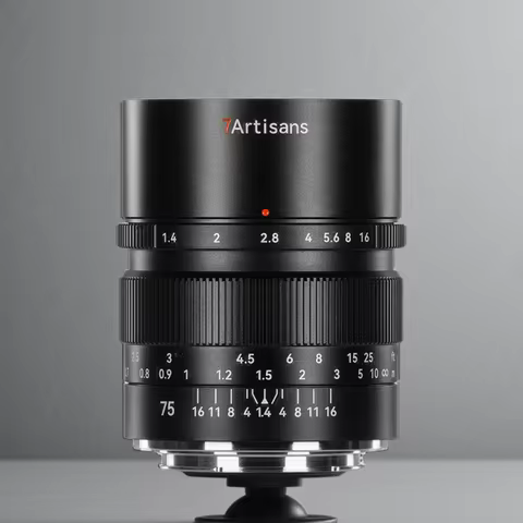 7artisans Full Frame 75mm F1.4 Large Aperture Prime Camera Lens for Portrait Photography with Sony E