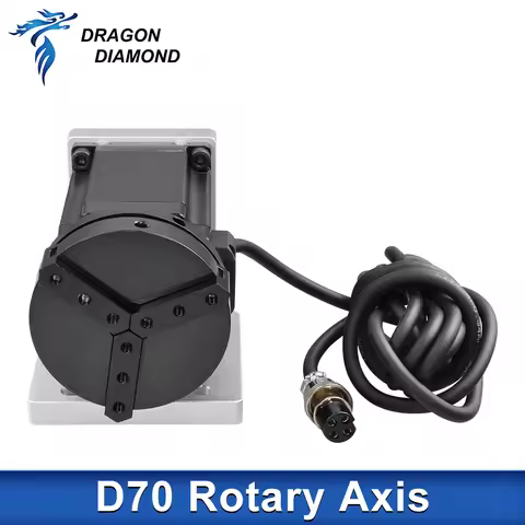 Mini 70mm Rotary Device Attachment Fixture Gripper Three Chuck Rotary Expansion Axis for Fiber Laser