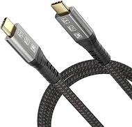 ConnBull Cable for Thunderbolt 4 40Gbps, USB-C Cable Flexible Supports 100W Charging / 8K@60Hz Video Compatible with Mac Studio M1 Max/Ultra and USB4 Devices, Black (1.8M)
