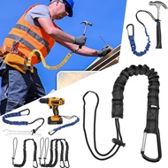 Tools Lanyard Tools Anti Fall Protection with Aluminium Self Lock Carabiner and Stretch Cord Tool La