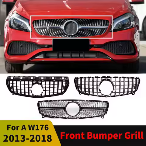 For 2013-2018 W176 A Class Mercedes Benz A180 A200 A250 A260 A45 Front Bumper Mesh Grille Radiator R