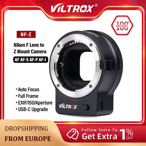 VILTROX NF-Z NIKKOR F Lens to Nikon Z Camera Mount Adapter Auto Focus Full Frame Lens Adapter for Ni