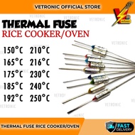 Rice Cooker Thermal Fuse 250V 10A  152C / 165C / 175C / 180C / 185C / 192C / 210C / 216C / 220C / 23