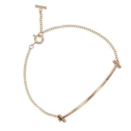 【日本直送】蒂芙尼 T Smile 手鍊 腕圍15.8cm K18PG 玫瑰金 約2.35g TIFFANY&Co.【二手】A級