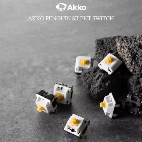Akko Penguin Switch 5 Pin 50gf tactile Silent Switch Compatible with MX Mechanical Keyboard (45pcs)