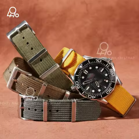 High Quality Fabric Watchband 18/19/20mm Woven Nylon Watch Strap 21/22/24mm One piece Weave Watch Ba