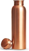 SAJTOX Pure Copper Water Bottle - 32 oz - Indian Handmade Copper Bottle for Drinking Water at Travel, Hiking, Gym, Office, Outdoor
