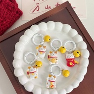 LUCKY CAT KEY CHAIN WITH BELL LUCKY AND LUCKY CAT KEY