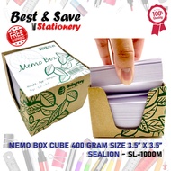( BEST & SAVE ) Famosa MMCB44-SL & Sealion SL 1000M White Memo Box Cube Refill / Kertas Nota 3.5” x 
