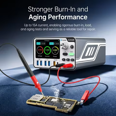 AiXUN P3208S Intelligent Regulated DC Power Supply 300W 32V 15A for iPhone 7-16 Pro Max Motherboard 
