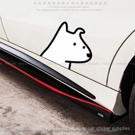 New Product Influencer Single White Dog Cartoon Funny Stickers Unique Funny Suitcase Motorcycle Body
