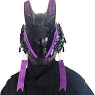 Cyberpunk mask cos luminous helmet cosplay mask photography Cyberpunk mask cos luminous helmet cospl