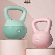 Kettlebell, Kettlebell 4kg, 6kg, 8kg Soft Leather PVC Iron Sand Core for Butt and Thigh Exercise, Da
