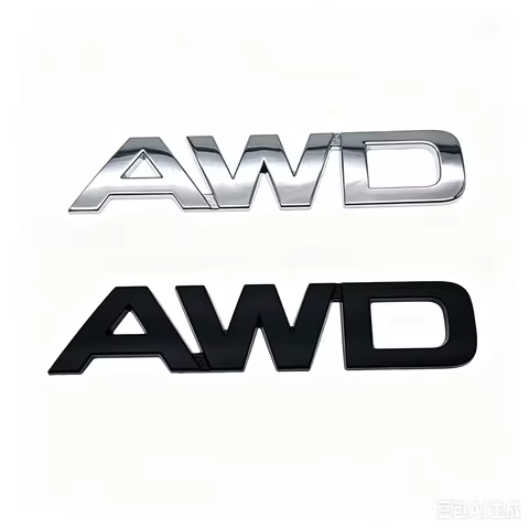 AWD Car Sticker Suitable for Kia Hyundai AWD Modified Metal Body Sticker Personalized Rear Tail Stic