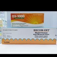 [ORIGINAL] BEST SELLER BECOM ZET &amp; VITAMIN D3 1000 IU