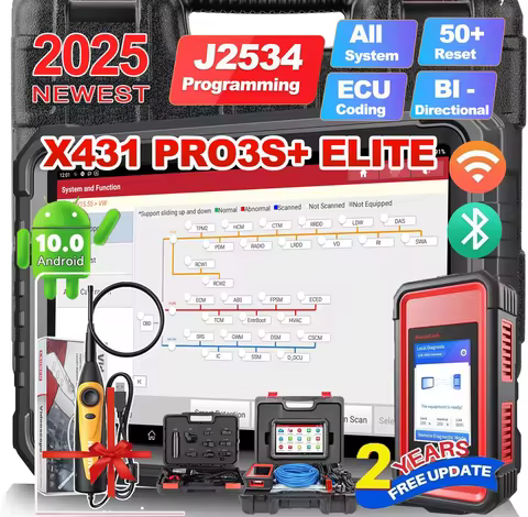 2025 Launch X431 PRO3S+ Elite with SmartLink C Car Diagnostic Tools J2534 Programming Auto OBD2 Scan
