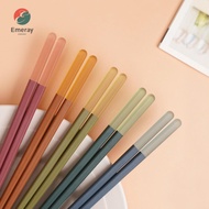 EMERAY 5 Pairs Chopsticks Reusable, 9.5 Inch/24cm Multicolor Chopsticks, Easy To Use Durable Plastic