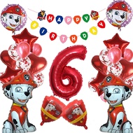 2021 Paw Patrol Toys Birthday Ballons Fashion Figures patrulla canina l Model Boys Party Supplies Deco Gifts Set For Children