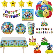 Disposable Cutlery Mario Themed Cutlery Dinner Plates Paper Cups Paper Towels Tablecloths Birthday Party Baby Shower Party Decorations