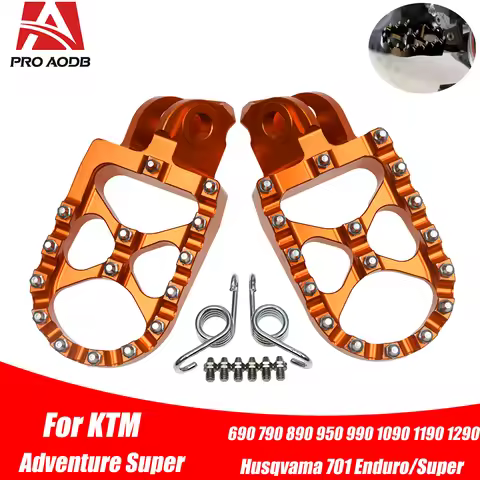 Moto Foot Pegs Foot Rests Pedals For KTM BETA HUSQVARNA SMC R SX EXC XC 1290 ADV S 701 SM TC FX TE F