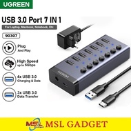 UGREEN USB Hub to 7 Port USB 3.0 Splitter 7in1 LED 12V