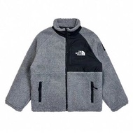 全新外國預訂 the north face 羊羔毛拼色 刺繡logo 立領口袋外套