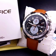 C*s*o ED*F*C* EFR-539L-1BV EFR-539 Chronograph Silver Brown Leather Men's Watch