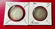 兩個1944澳洲 銀幣，1 Florin