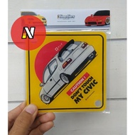 Honda Civic Estilo Window Sign Accessories