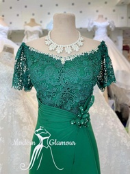 【New】EMERALD GREEN MOTHER DRESS FOR MOTHER OF THE BRIDE,  WEDDING, NINANG GOWN, FORMAL EVENTS GOWN