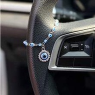 Silver Devil's Eye Steering Wheel Decor, Car Accessories, Personalized Steering Wheel Decoration, Ca