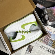 READY  Nike Air Force 1 AF1 Low-Top White Green Brown Unisex Sneakers