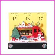 3D Desk Calendar 2025 3D Tear Away Calendar Christmas Time Piece Calendar Desk Calendar Sculpture No