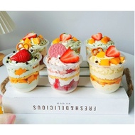 PET [CTN] DRINKING CUP & DESERT U SHAPE 360ML  50 PCS [ 1CTN ]