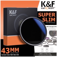 KNF Concept 43mm Lens Filter Variable ND2-400 Multi Coating Filter K&F Concept